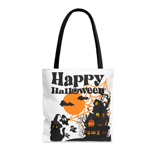 White Happy Halloween bag