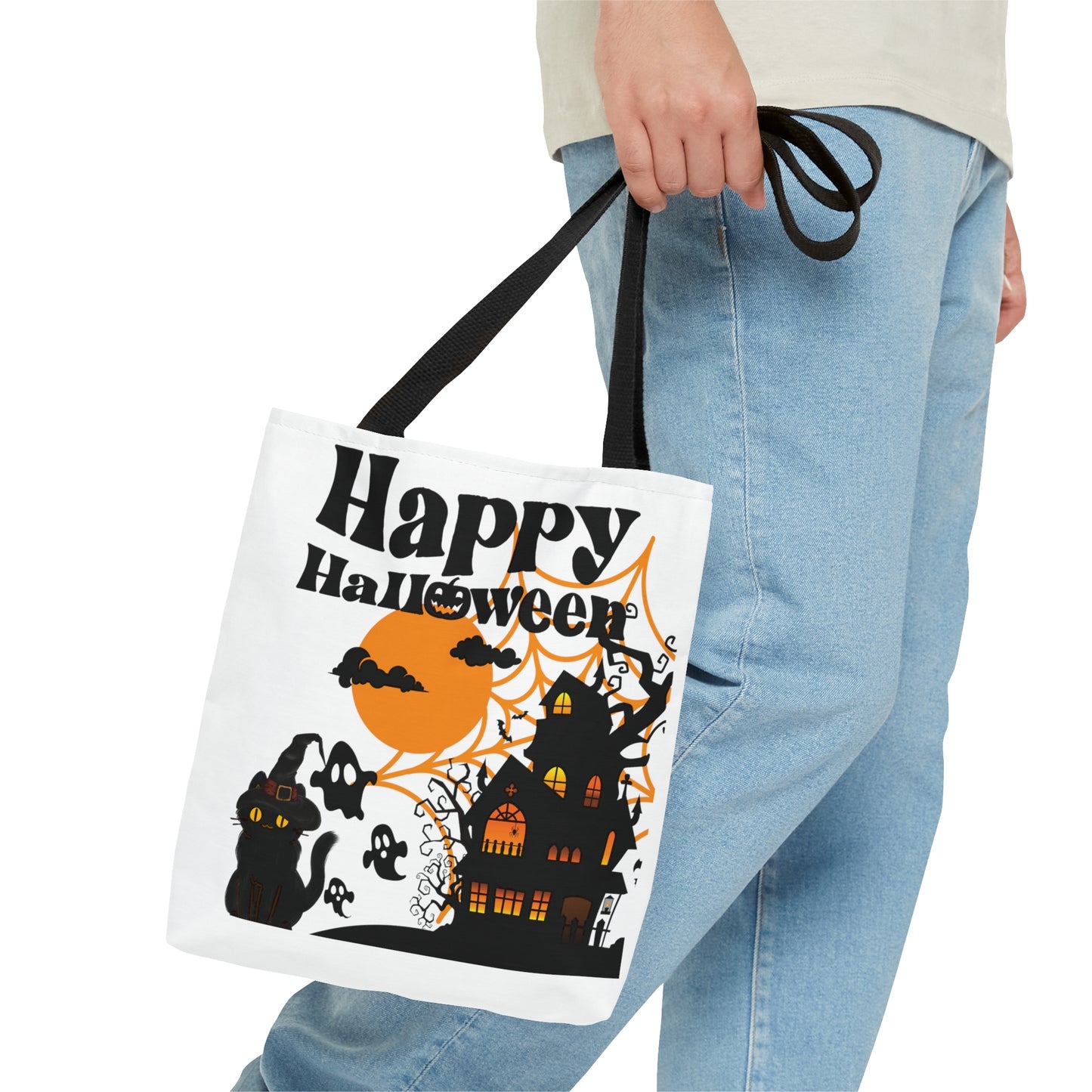 White Happy Halloween bag