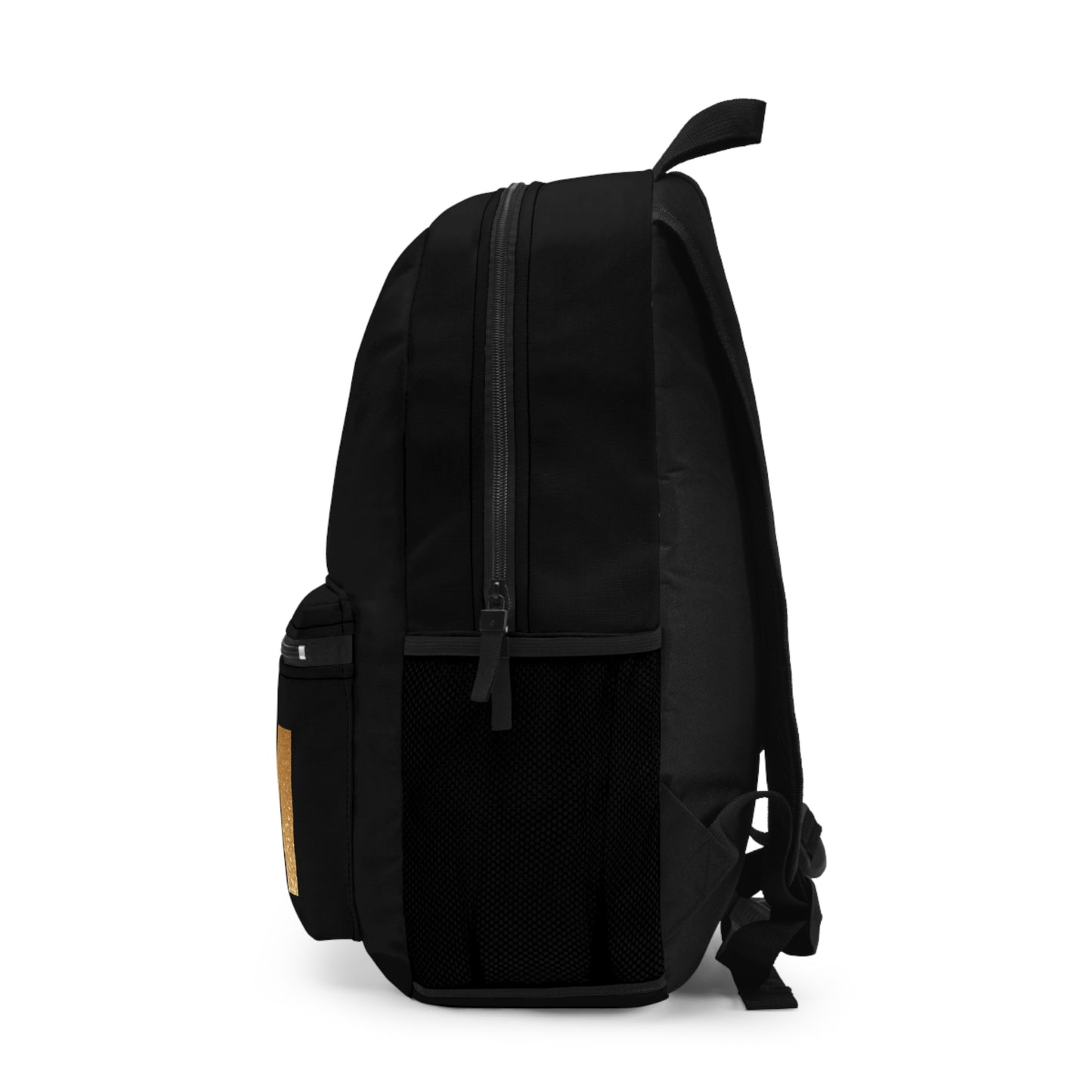 Black Backpack Gold football mom bag