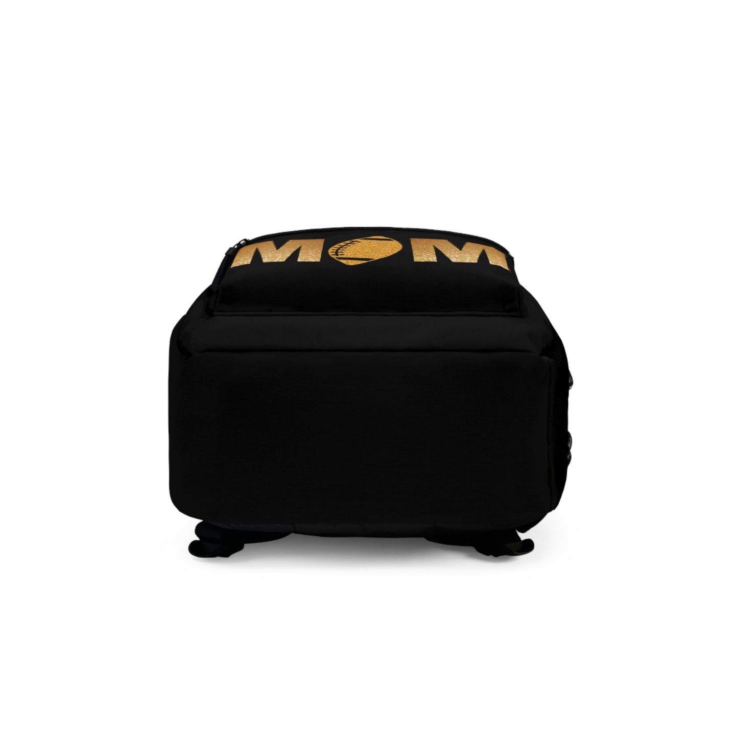 Black Backpack Gold football mom bag