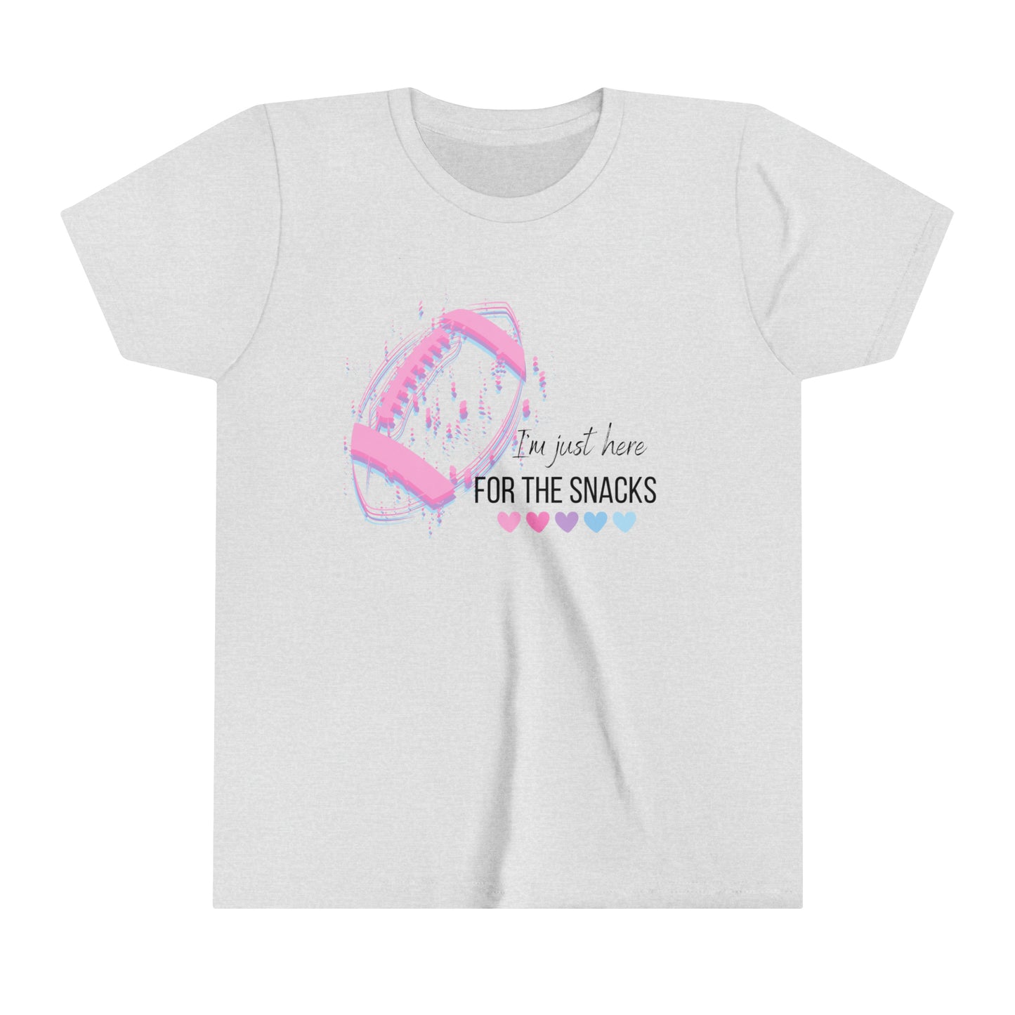 I'm just here for the snacks football youth t shirt