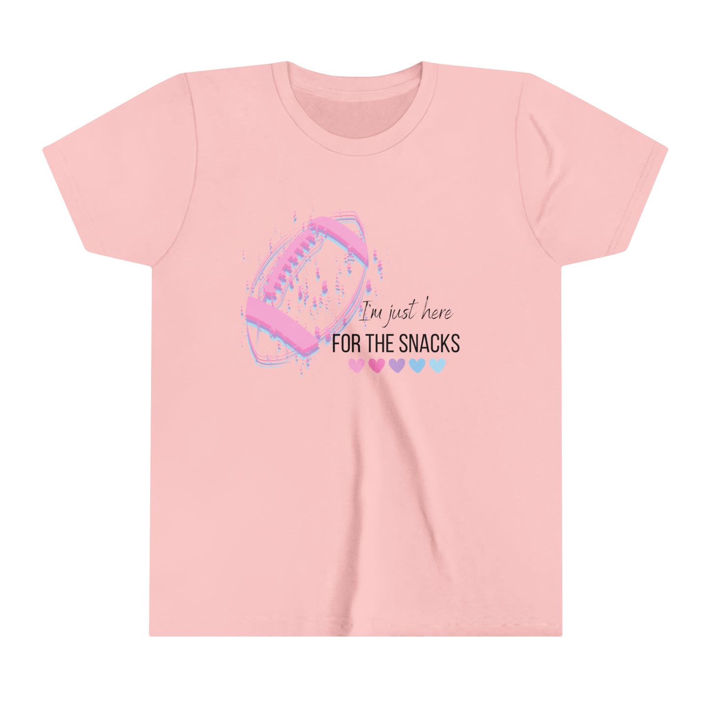 I'm just here for the snacks football youth t shirt